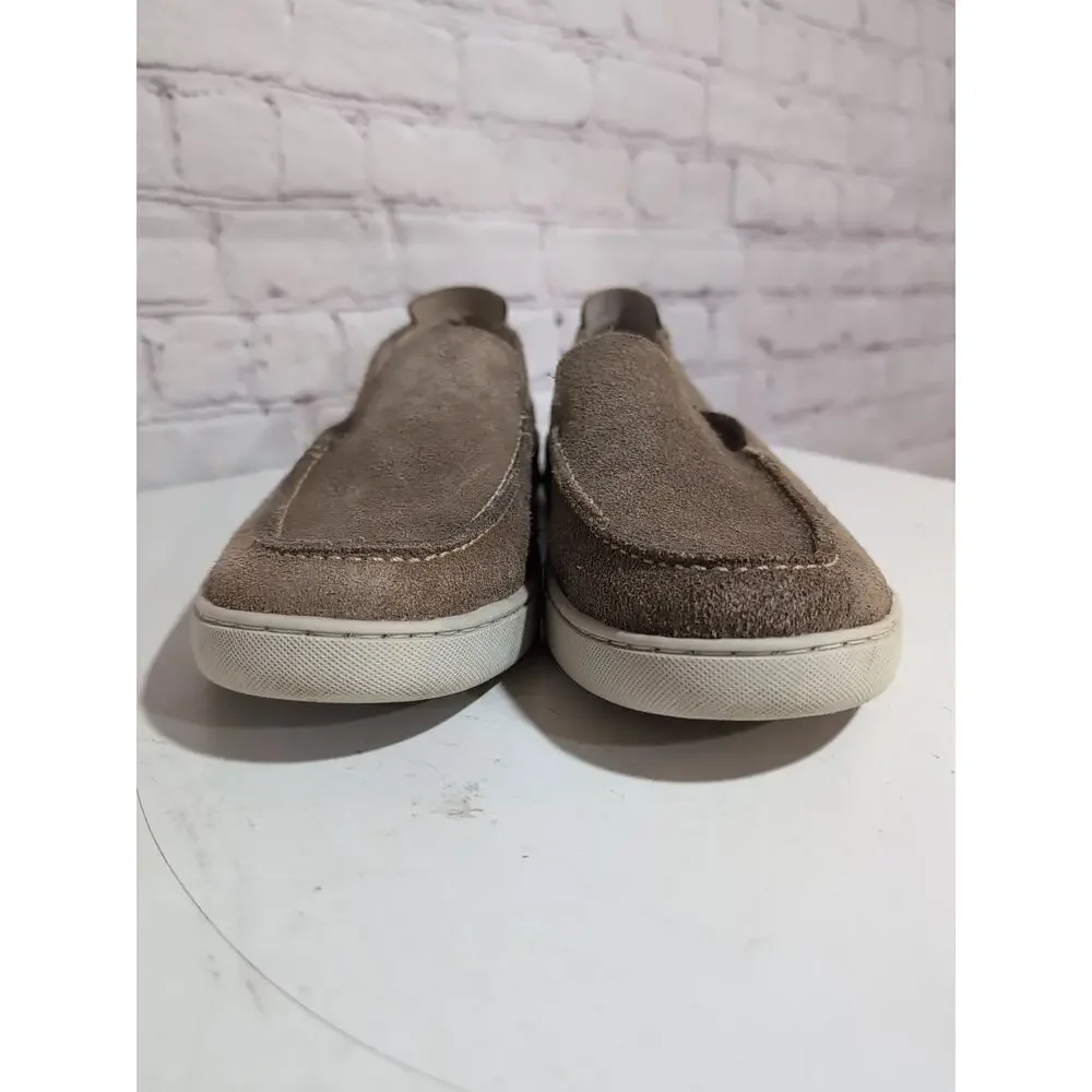 Flag Ltd Men's Loafer Shoes Boat 10M Slip On Moccasins Tan Suede Nappa Leather